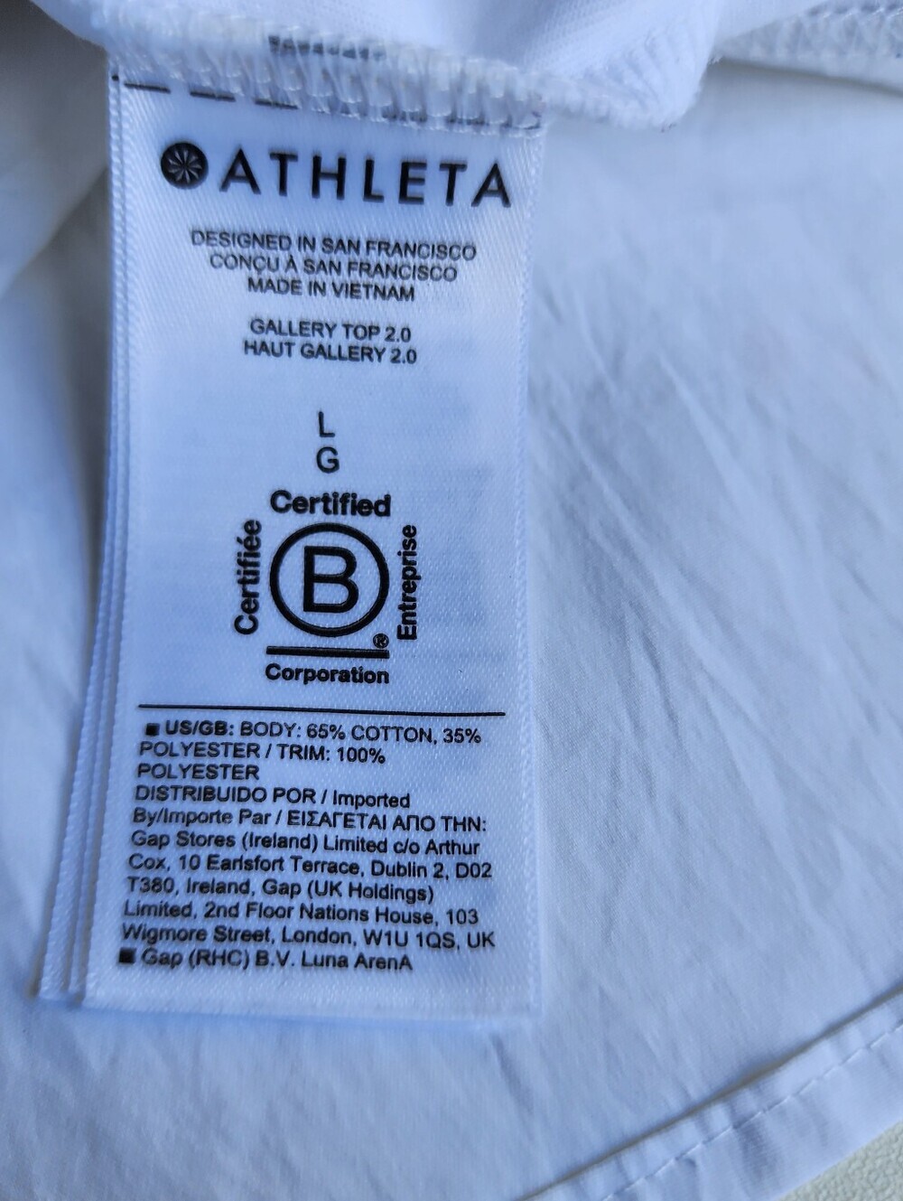 Athleta Women's Gallery White Long Sleeve Tunic Sweatshirt Athleisure Sz L - Picture 15 of 15